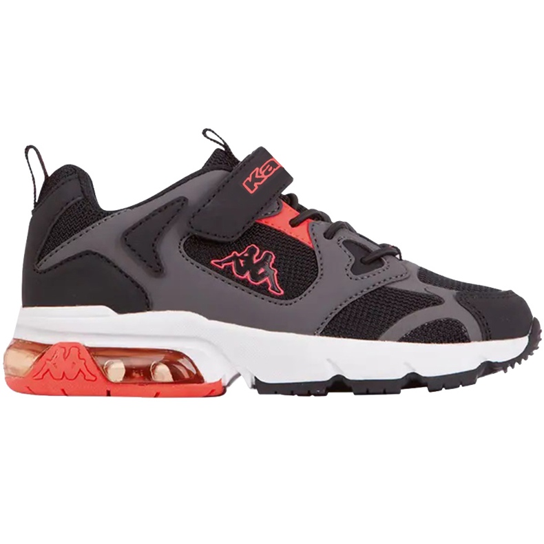 Zapatos para niños Kappa Yero negro-gris-coral 260891K 1129 rojo