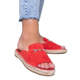 Zapatillas rojas con hebilla Roseau rojo