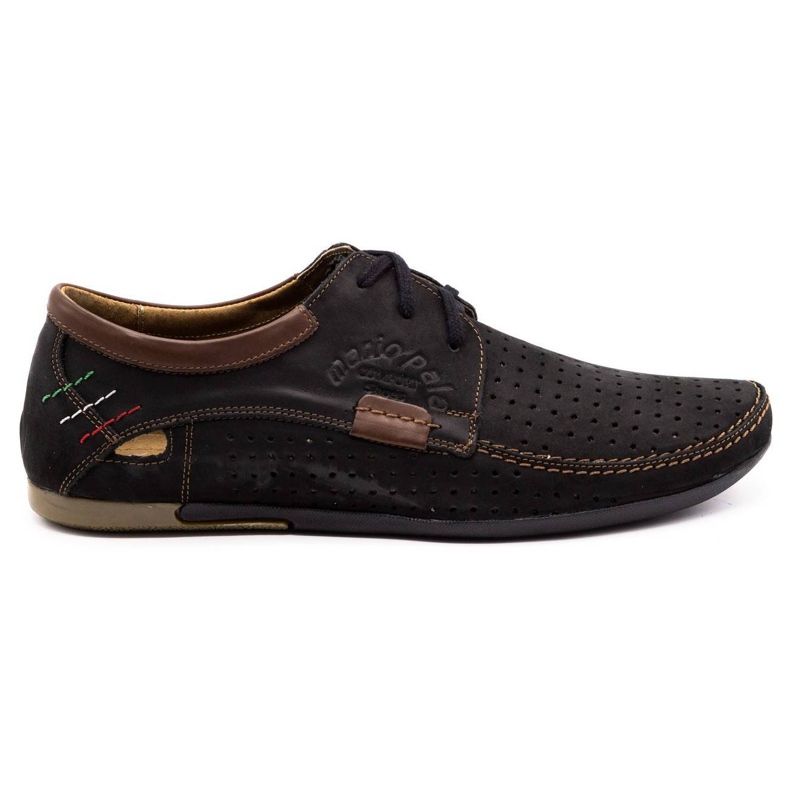 Olivier Zapatos de cuero a puentes para hombres 563 negro marrón