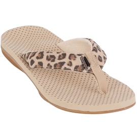Pantuflas de mujer Kappa Fayola beige 242980 4150 marrón