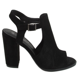 Sandalias negras de tacón 2B7L6897-3 Black negro