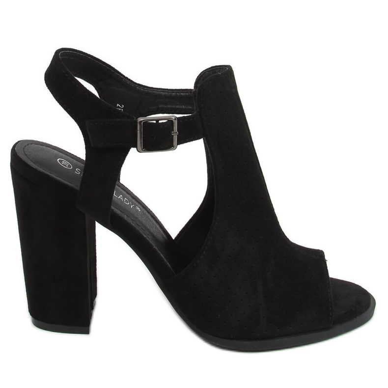 Sandalias negras de tacón 2B7L6897-3 Black negro