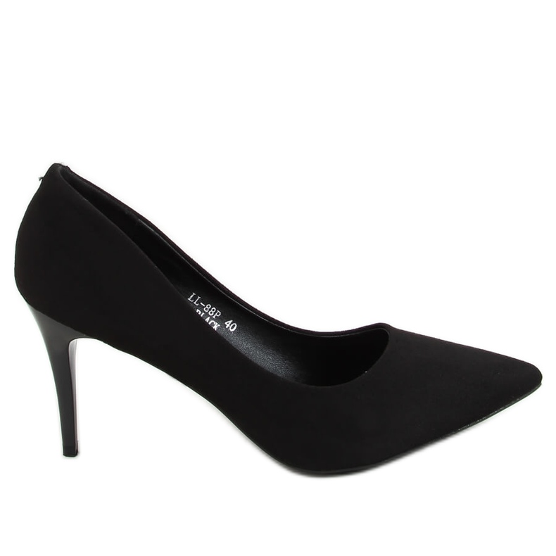 Tacones negros sobre un tacón cómodo LL-88p Negro