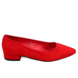 Rojo Bombas tacones bajos rojo CL70P Rojo