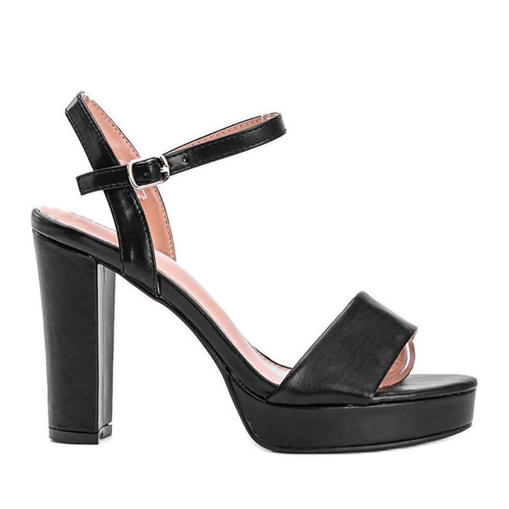 Sandalias negras en un poste Cripsy negro Sandalias negras en un poste Cripsy negro