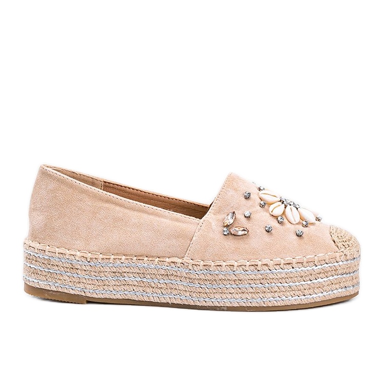 Alpargatas beige con suela gruesa Mrs Nicki