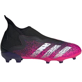 Botas de fútbol adidas Predator Freak.3 Ll Fg Jr FW7529 multicolor rosado Botas de fútbol adidas Predator Freak.3 Ll Fg Jr FW7529 multicolor rosado