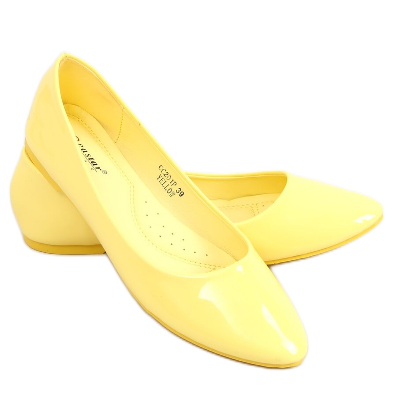 Bailarinas amarillas CC201 Yellow lacado liso amarillo
