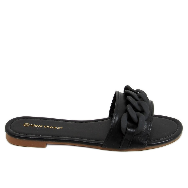 Zapatillas negras con cadena 7857 Negra negro