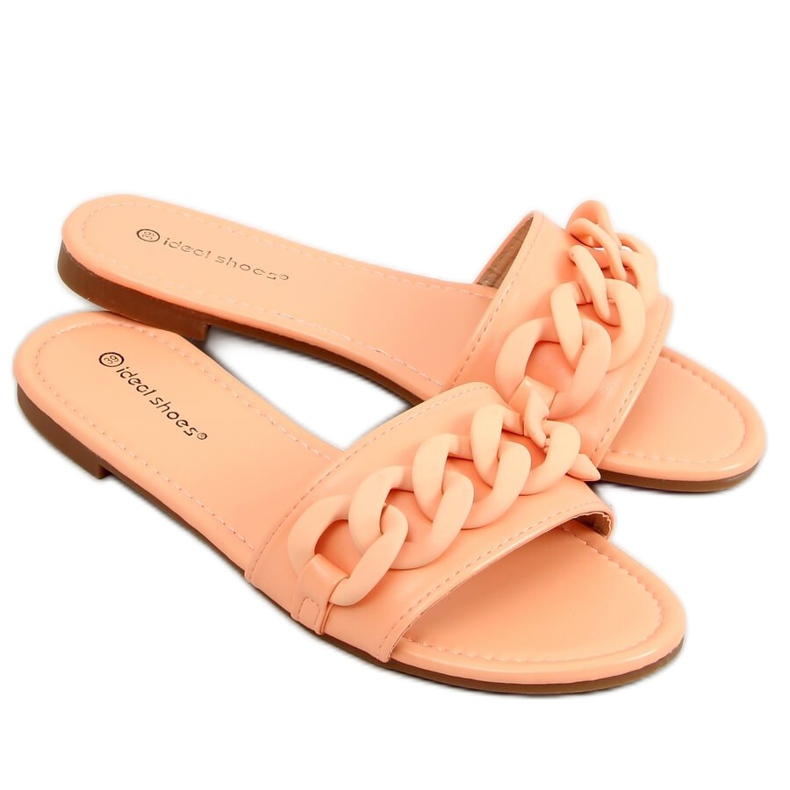 Pantuflas con cadena albaricoque 7857 Naranja multicolor