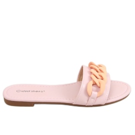 Pantuflas con cadena rosa 7857 Light Pink