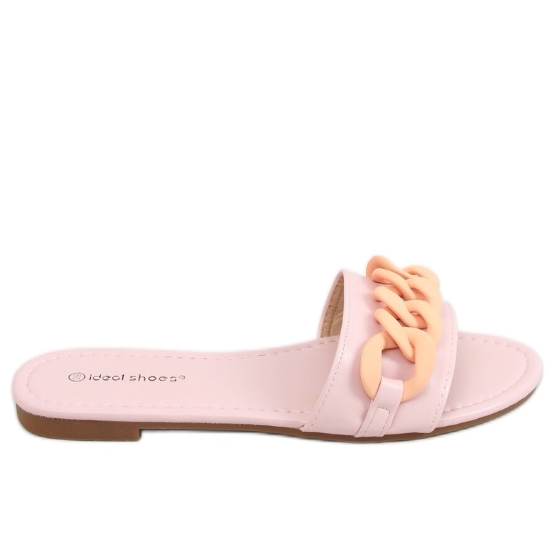 Pantuflas con cadena rosa 7857 Light Pink rosado