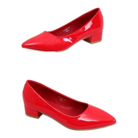 Rojo Bombas tacones bajos rojo CC206P Rojo