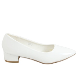 Zapatos de salón tacones bajos blanco CC206P Blanco Zapatos de salón tacones bajos blanco CC206P Blanco