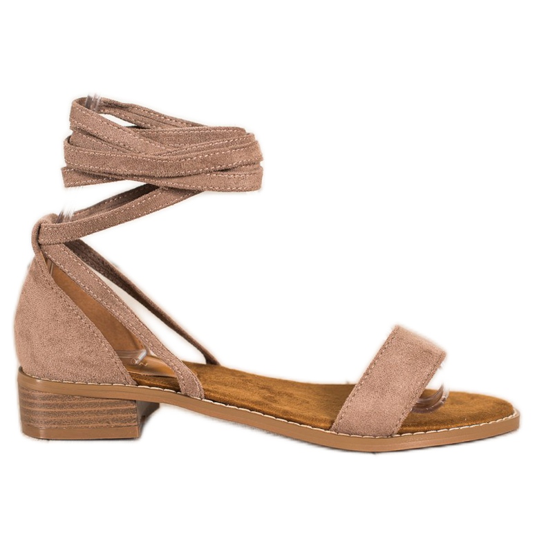 Goodin Sandalias atadas con ante marrón