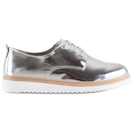 SHELOVET Zapatos Plateados Lacados plata