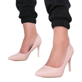 Tacones Tisha lacados beige