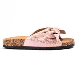 Comer Cómodas chanclas con lazo rosado