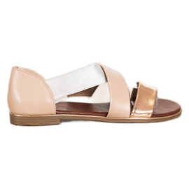 Evento Sandalias sin cordones con tiras beige marrón