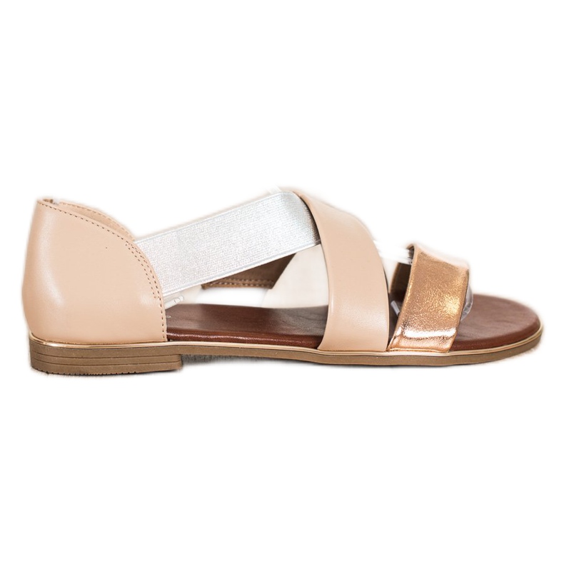 Evento Sandalias sin cordones con tiras beige marrón