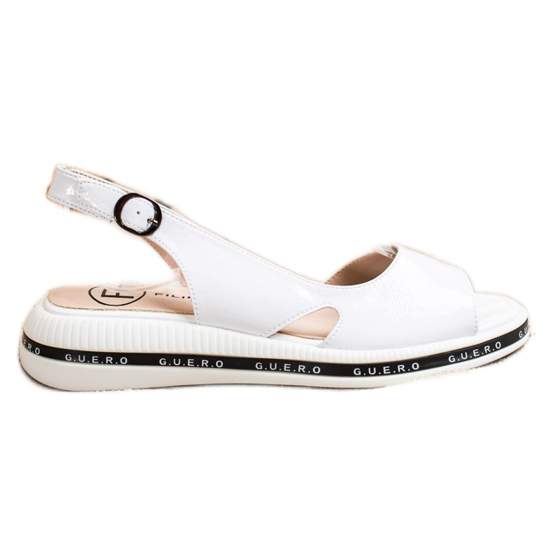 Filippo Cómodas sandalias lacadas blanco Filippo Cómodas sandalias lacadas blanco