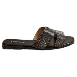 SHELOVET Zapatillas elegantes con adornos negro