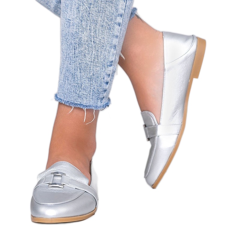 Mocasines plateados con hebilla Island Paradise plata