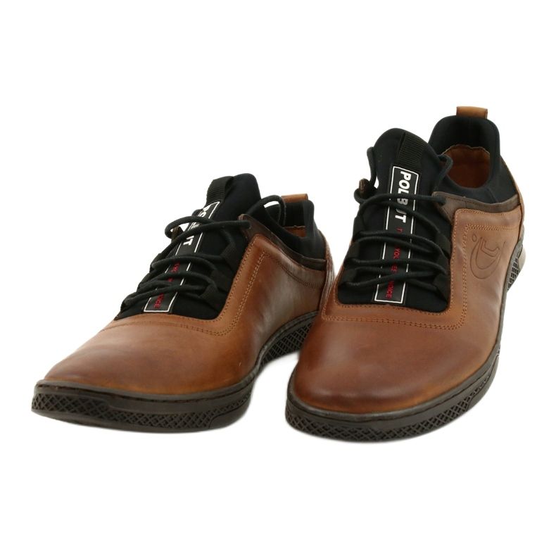 Polbut Zapatos de cuero para hombres casuales k24 camello marrón Polbut Zapatos de cuero para hombres casuales k24 camello marrón