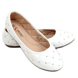 Blanco CD81P Bailarinas chanelki blancas
