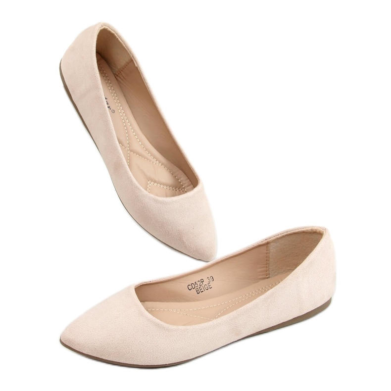 Bailarinas con puntera almendra beige CD52P Beige Bailarinas con puntera almendra beige CD52P Beige