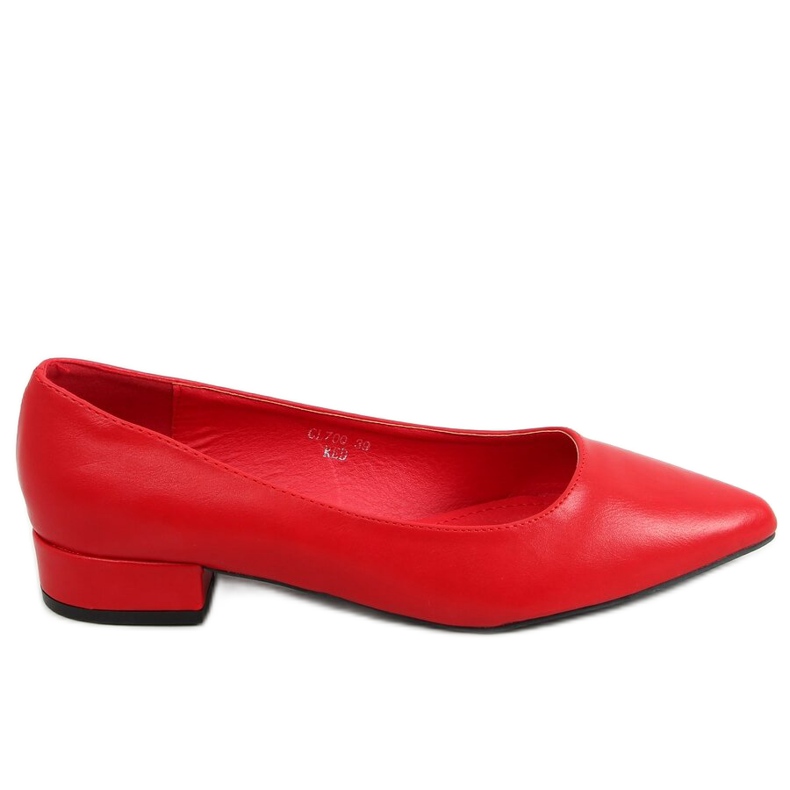 Zapatos de salón tacones altos, rojo liso CL70Q Rojo