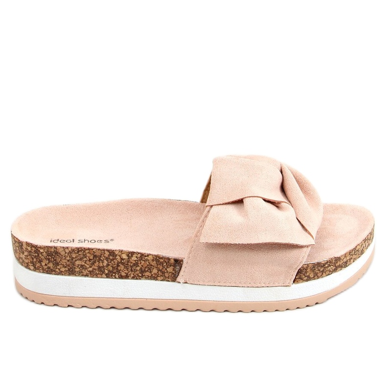 Pink 8228 Pantuflas rosa de suela alta rosado