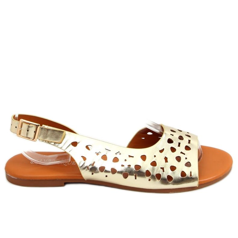 Sandalias doradas asimétricas caladas HY23-13 Dorado Sandalias doradas asimétricas caladas HY23-13 Dorado