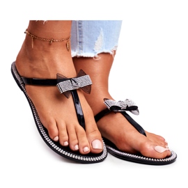LU BOO Pantuflas De Goma De Mujer Chanclas Negras Rhinestones Lou negro LU BOO Pantuflas De Goma De Mujer Chanclas Negras Rhinestones Lou negro