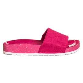 SHELOVET Chanclas de gamuza de moda rosa