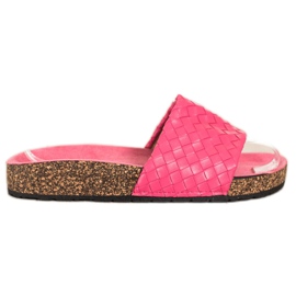 SHELOVET zapatillas tejidas de moda rosado