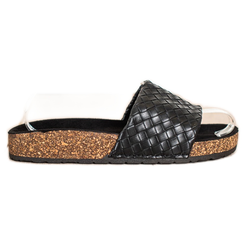 SHELOVET Zapatillas trenzadas de moda negro