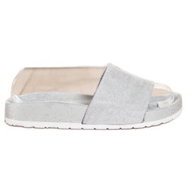 SHELOVET Zapatillas de gamuza de moda gris