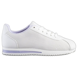 SHELOVET Zapatillas con estilo calado blanco