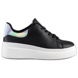 SHELOVET Zapatillas cómodas negro