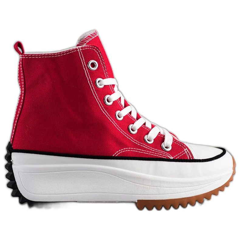 SHELOVET Zapatillas altas en la plataforma rojo