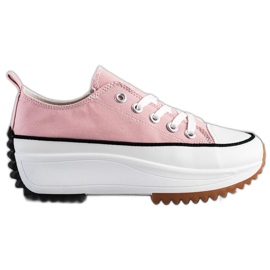 SHELOVET Zapatillas en una plataforma alta rosado SHELOVET Zapatillas en una plataforma alta rosado