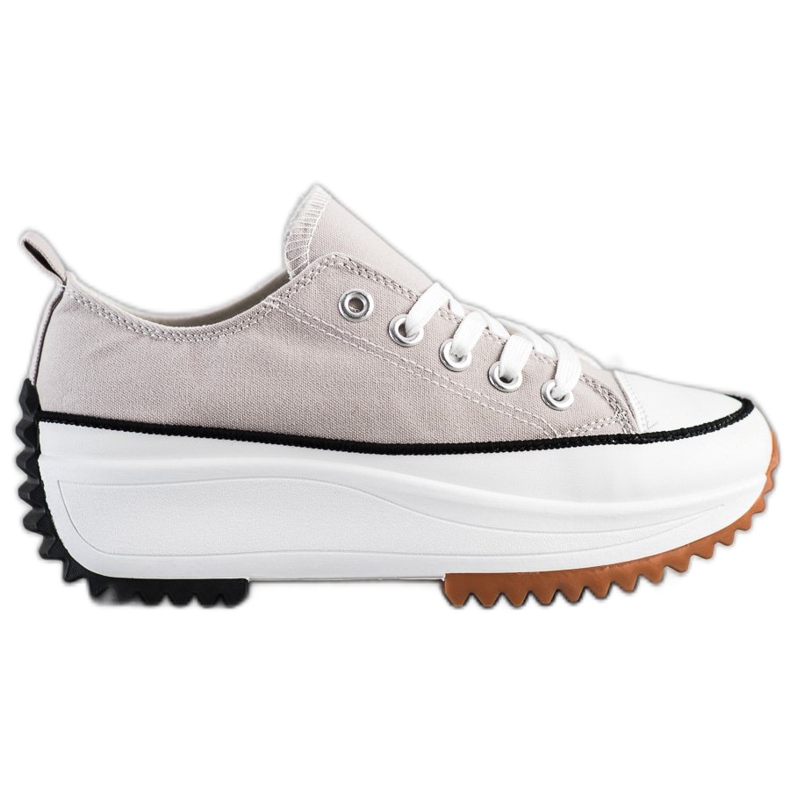 SHELOVET Zapatillas en una plataforma alta gris