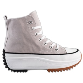 SHELOVET Zapatillas altas en la plataforma gris