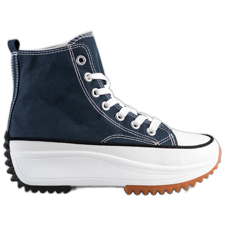 SHELOVET Zapatillas altas en la plataforma azul marino