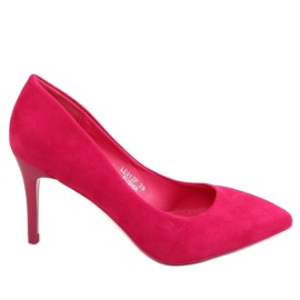 Zapatos cómodos con tacón fucsia LE012P Fushia rosa