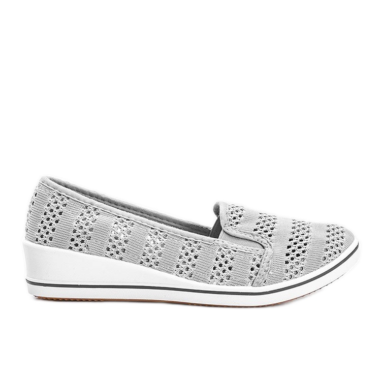 Zapatillas grises con cuña calada Los Ángeles