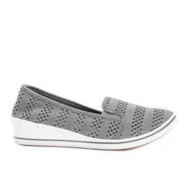 Zapatillas grises con cuña calada Los Ángeles