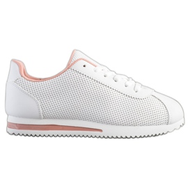 SHELOVET Zapatillas con estilo calado blanco