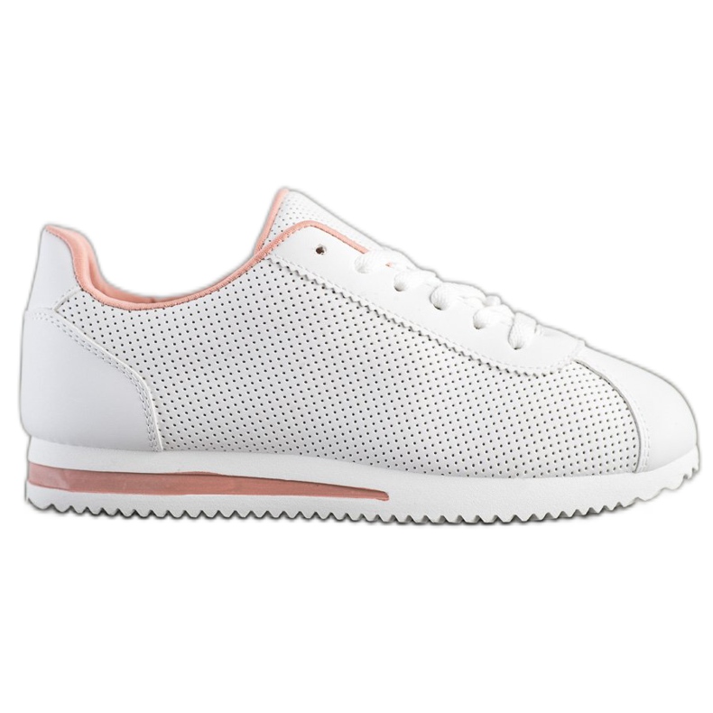 SHELOVET Zapatillas con estilo calado blanco